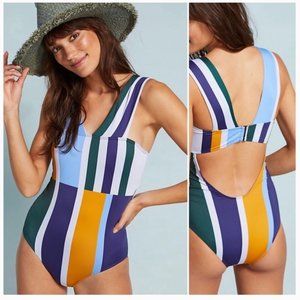 MEI L'ANGE Tori Striped One Piece Swimsuit
